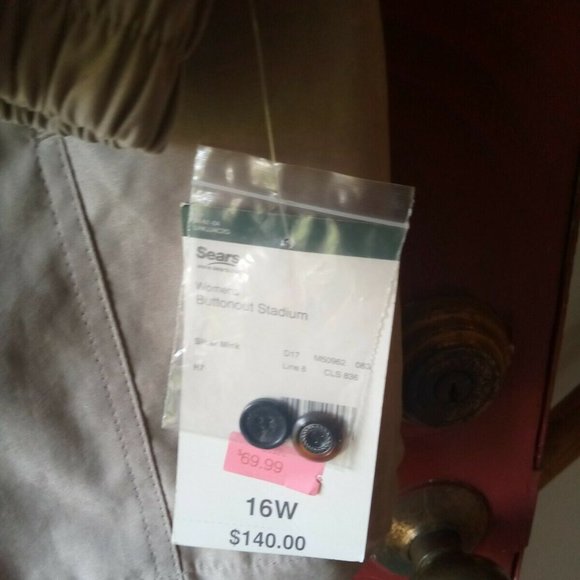 NWT Beige Overcoat Size 16W - Picture 6 of 6